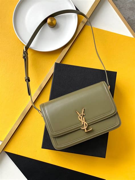 green ysl purse.